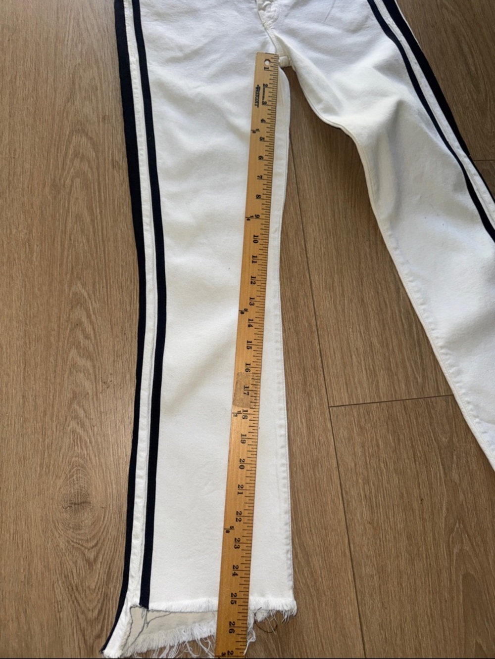 MOTHER The Insider Crop Step Fray Whipping The Racer Size 26 - Picture 14 of 14